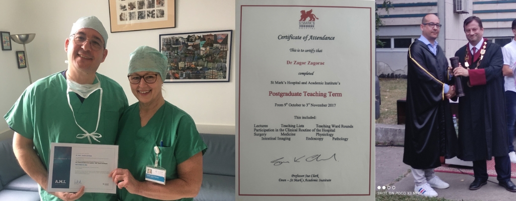 Zagor Zagorac biografija - doktor prima diplome o završenim obukama.